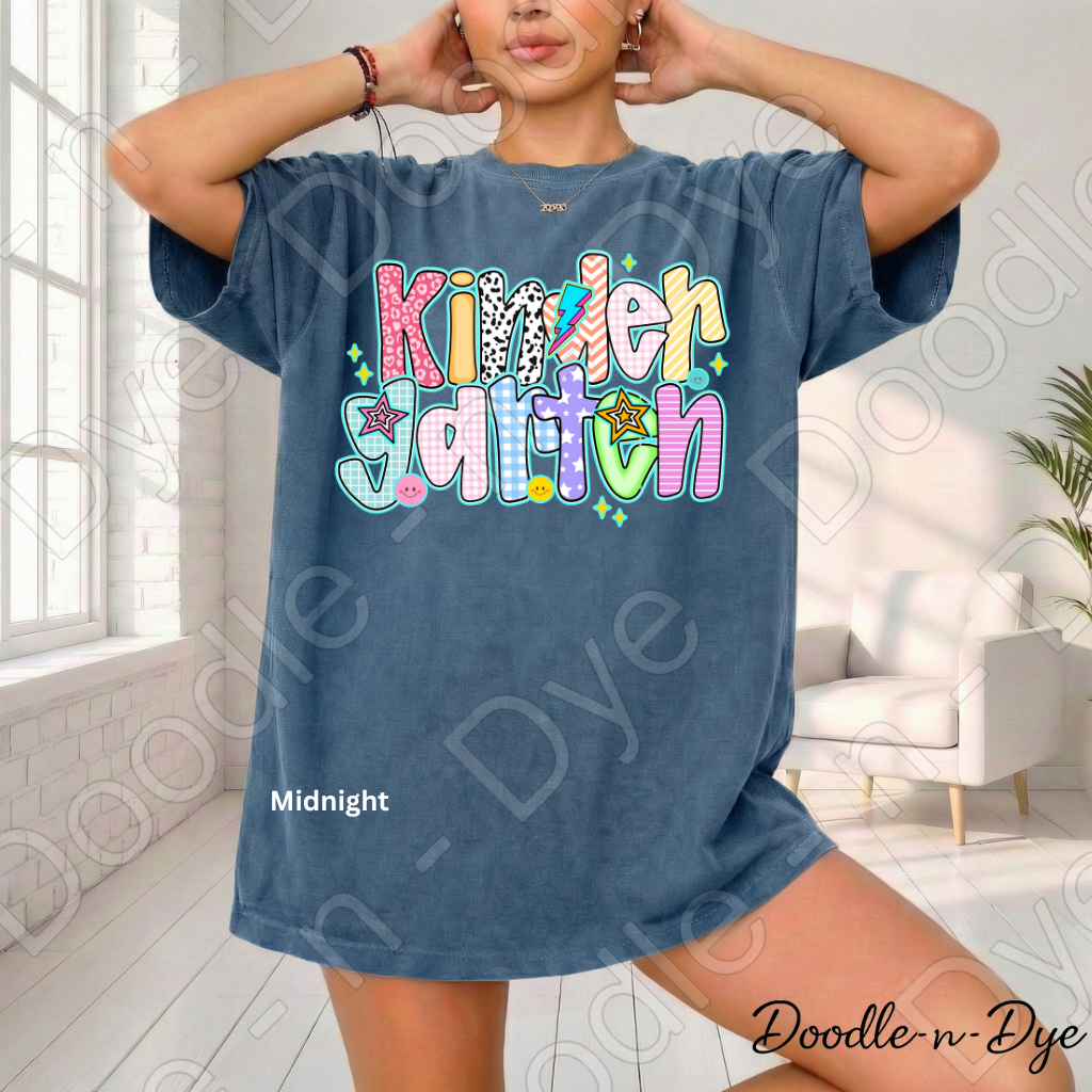 Kindergarten Teacher Shirt – Comfort Colors Kindergarten Tee, Back to School Early Education Apparel