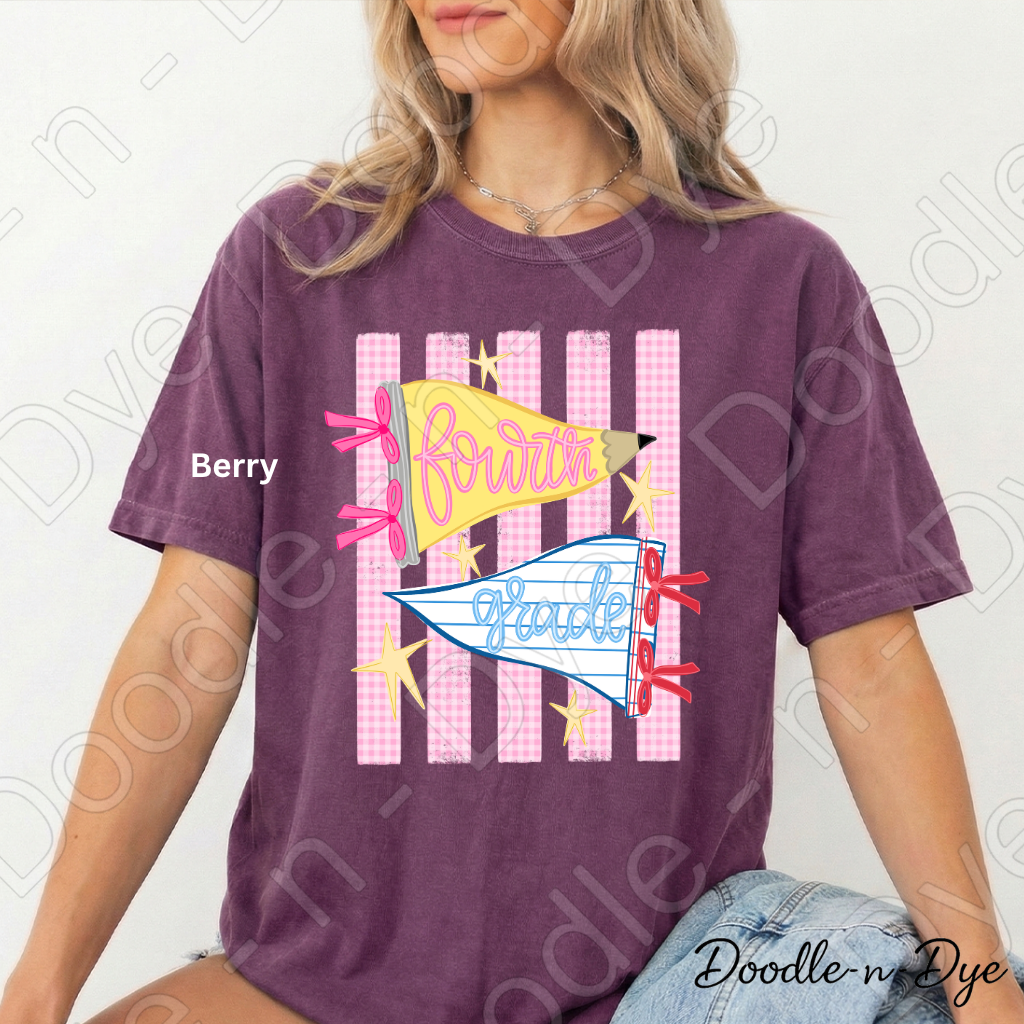 Fourth Grade Teacher Shirt – Comfort Colors Fourth Grade Tee, Back to School Teacher Grade Level Apparel
