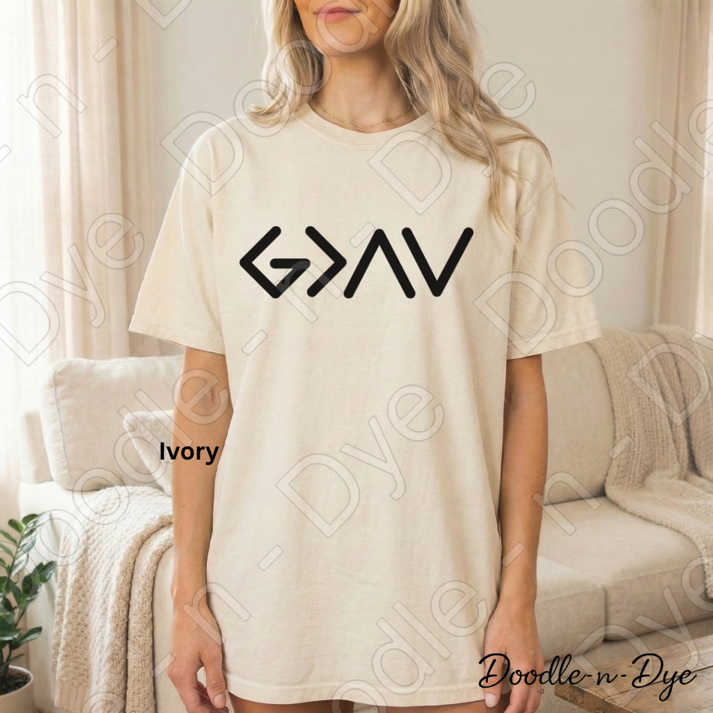 God is Greater Than the Highs and Lows Shirt, Christian God is Greater Tee, Faith-Based T-Shirt, Faith-Forward Tshirt