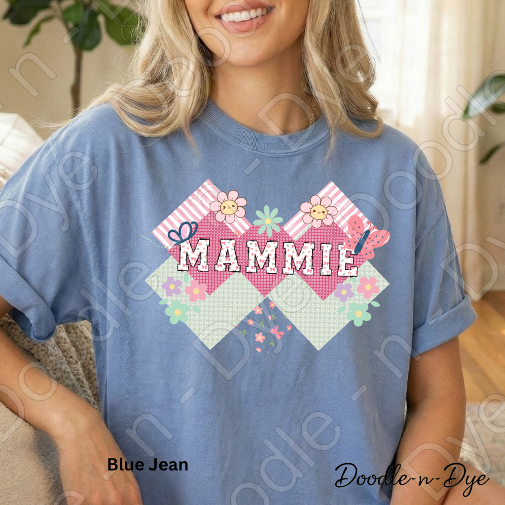 Mammie Comfort Colors Tee, Custom Grandmother Tee, Mother's Day Gift to Grandma, Gift for Her, Gift for Grandma