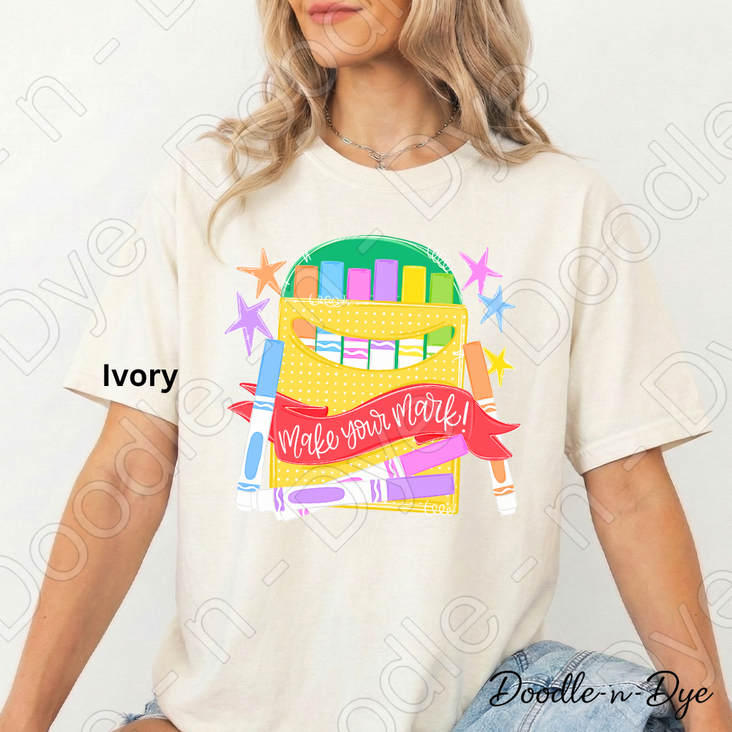 Make Your Mark Teacher Shirt | Comfort Colors 1717 Graphic Tee | Colorful School Shirt | Art Teacher Gift | Creative Classroom Tee