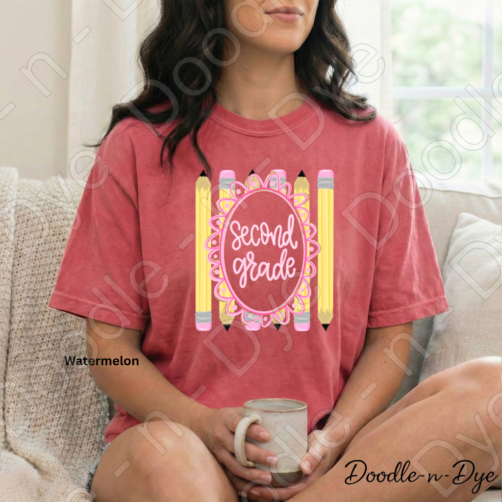 Second Grade Teacher Shirt, Second Grade Comfort Colors Teacher Tee, Grade Level Second Grade Teacher Shirt, Teacher Gift, Back to School Teacher Tee