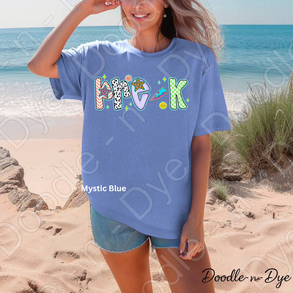 Pre-K Teacher Shirt – Comfort Colors Preschool Teacher Tee, Early Childhood Educator Back to School Shirt