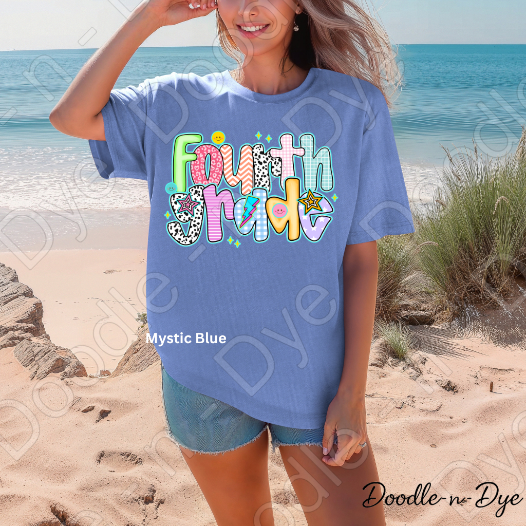 Fourth Grade Teacher Shirt – Comfort Colors Fourth Grade Tee, Back to School Elementary Teacher Apparel