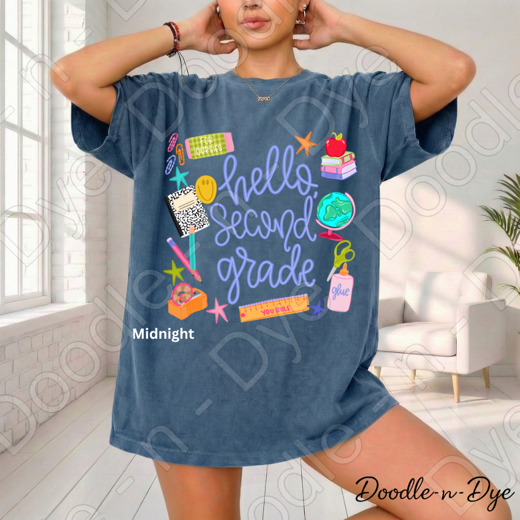 Hello Second Grade Teacher Shirt – Comfort Colors Back to School Second Grade Teacher Tee for Educators