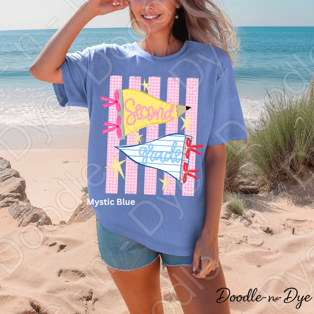 Second Grade Teacher Shirt – Comfort Colors Second Grade Tee, Back to School Teacher Grade Level Apparel