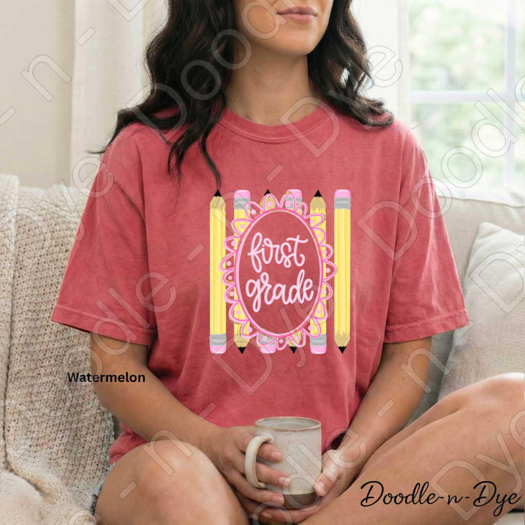 First Grade Teacher Shirt, First Grade Comfort Colors Teacher Tee, Grade Level First Grade Teacher Shirt, Teacher Gift, Back to School Teacher Tee
