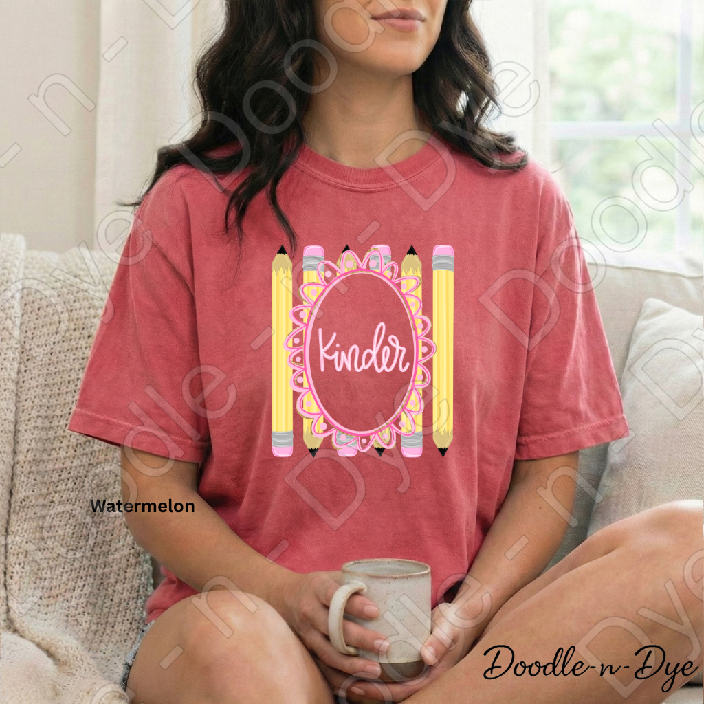 Kindergarten Teacher Shirt, Kindergarten Comfort Colors Teacher Tee, Grade Level Kindergarten Teacher Shirt, Teacher Gift, Back to School Teacher Tee