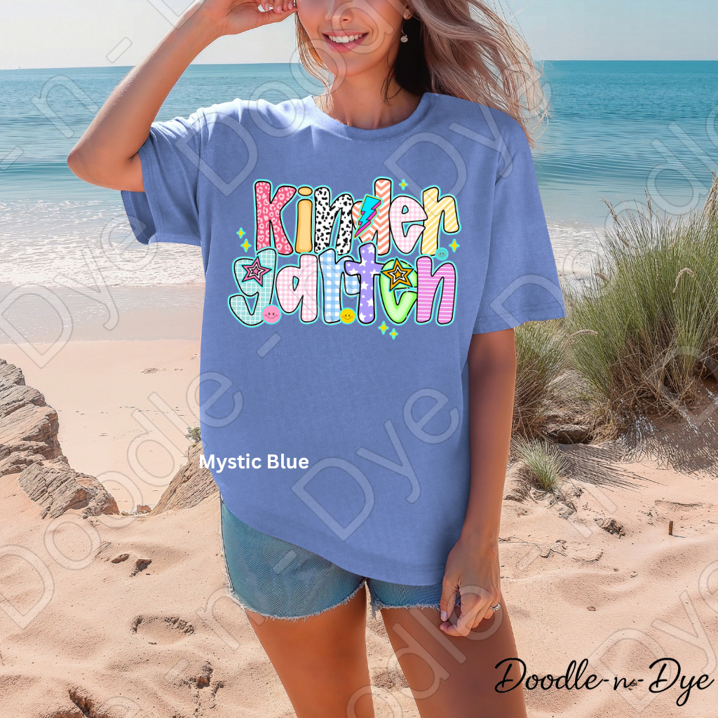 Kindergarten Teacher Shirt – Comfort Colors Kindergarten Tee, Back to School Early Education Apparel