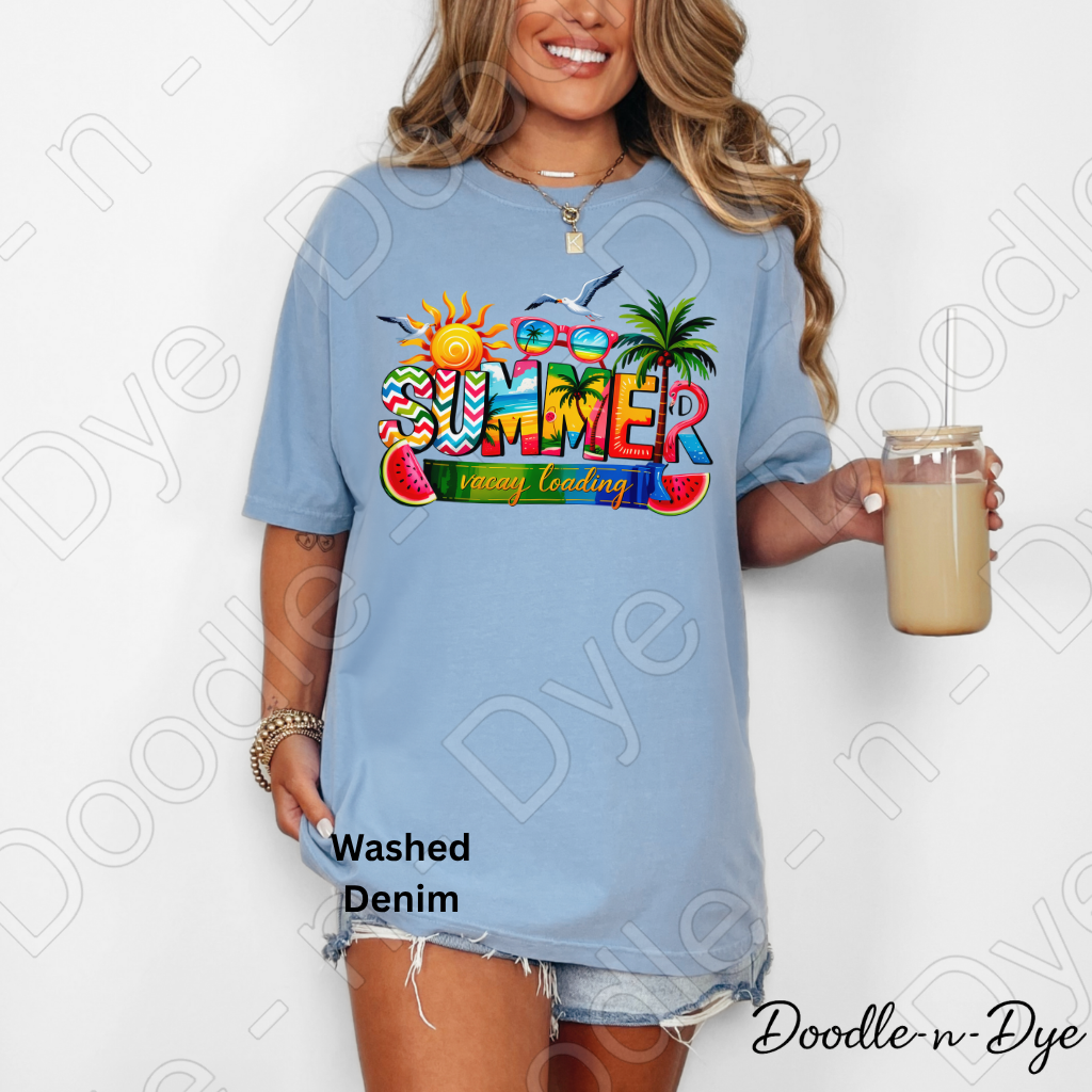 Teacher Summer Vacation Loading Tee, Vacay Loading Comfort Colors Shirt, Mom Summer Tshirt, Teacher & Mom Summer Tee, Summer Shirt for Teachers