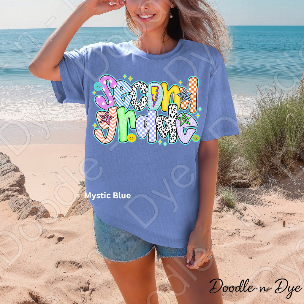 Second Grade Teacher Shirt – Comfort Colors Second Grade Tee, Back to School Elementary Teacher Apparel