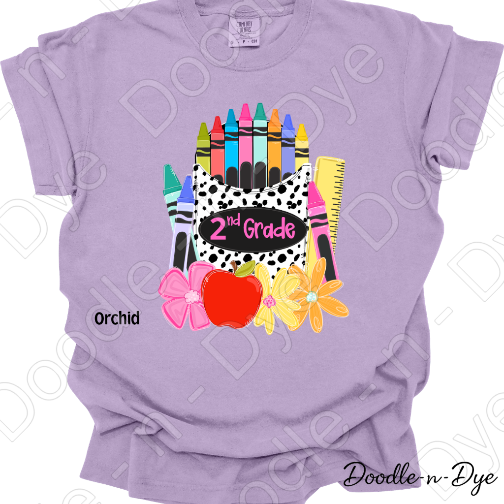 Youth Crayon Box Comfort Colors Tee, Back to School Kids Shirt, Cute Classroom Photo Outfit, Colorful Crayon Box Tee, Beginning of School Student Shirt