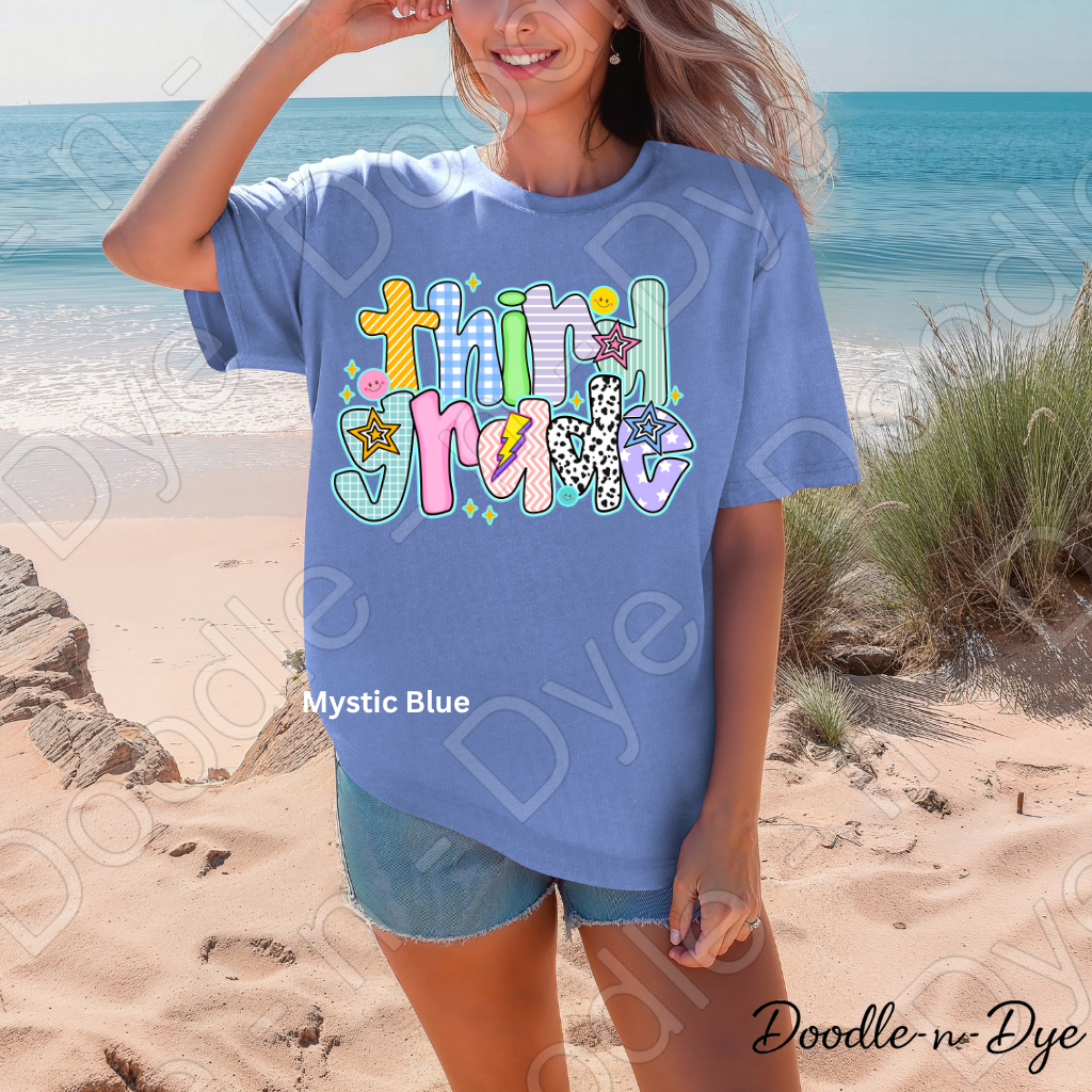Third Grade Teacher Shirt – Comfort Colors Third Grade Tee, Back to School Elementary Teacher Apparel