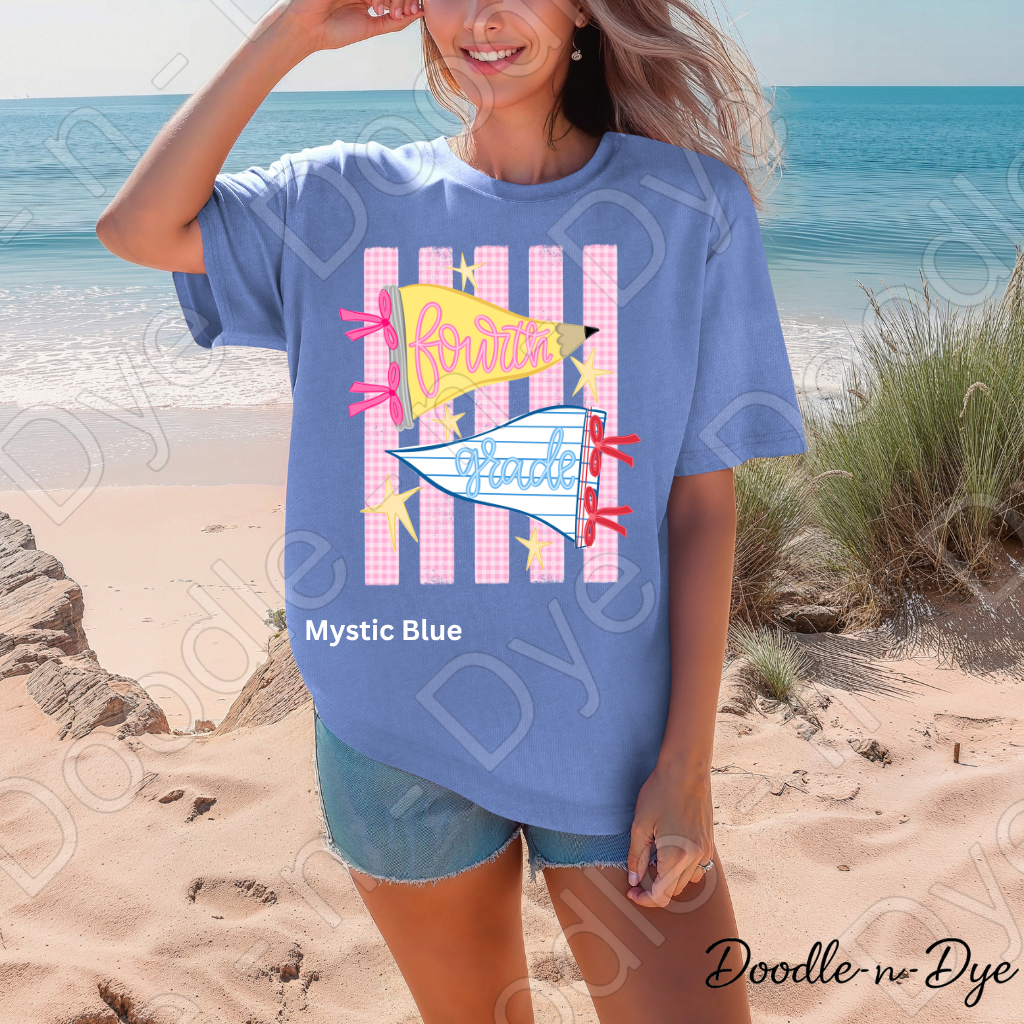 Fourth Grade Teacher Shirt – Comfort Colors Fourth Grade Tee, Back to School Teacher Grade Level Apparel