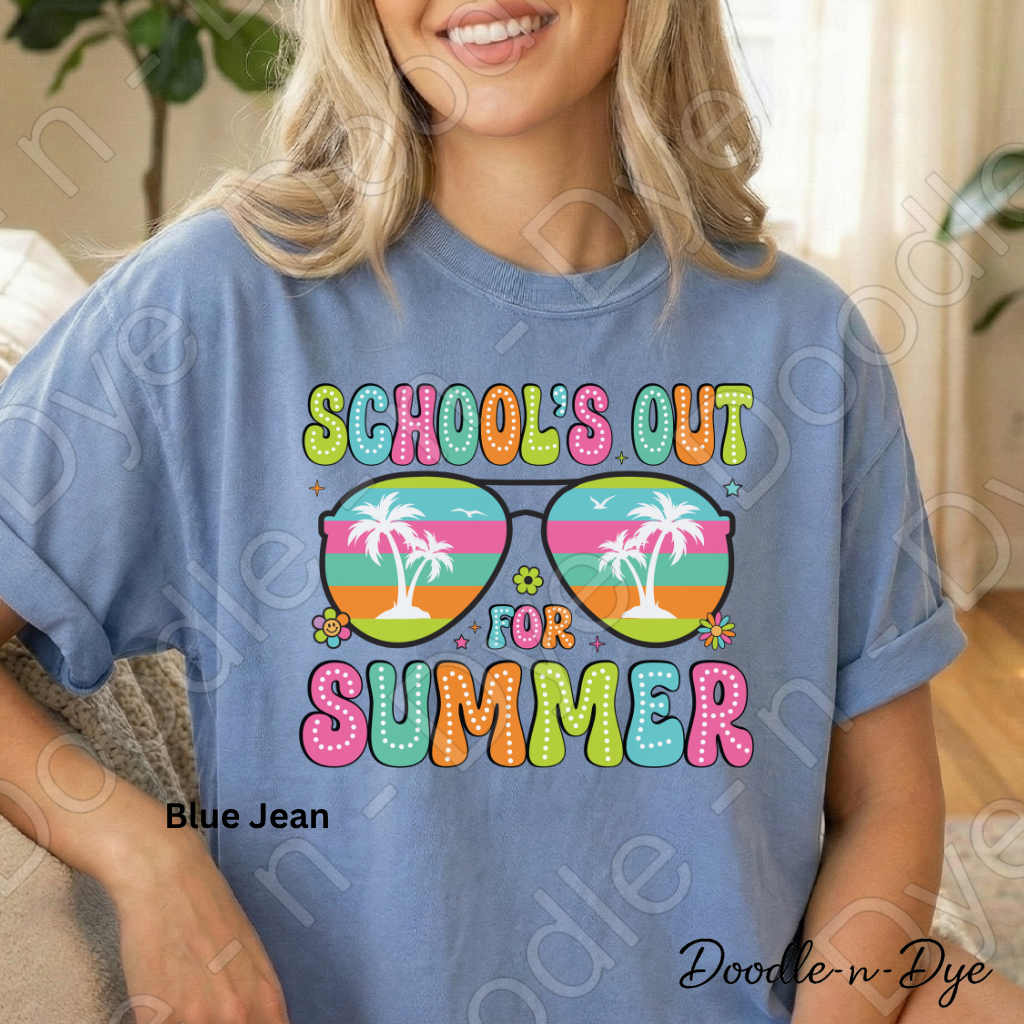 School's Out for Summer Teacher Tee, Comfort Colors Shirt, End of School Teacher Tee, Summer Break Teacher Tee, Gift for Teacher, Teacher Appreciation