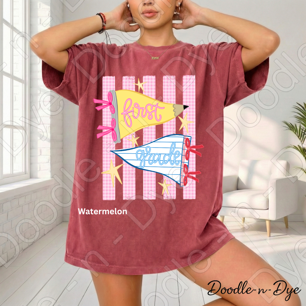 First Grade Teacher Shirt – Comfort Colors First Grade Tee, Back to School Teacher Grade Level Apparel