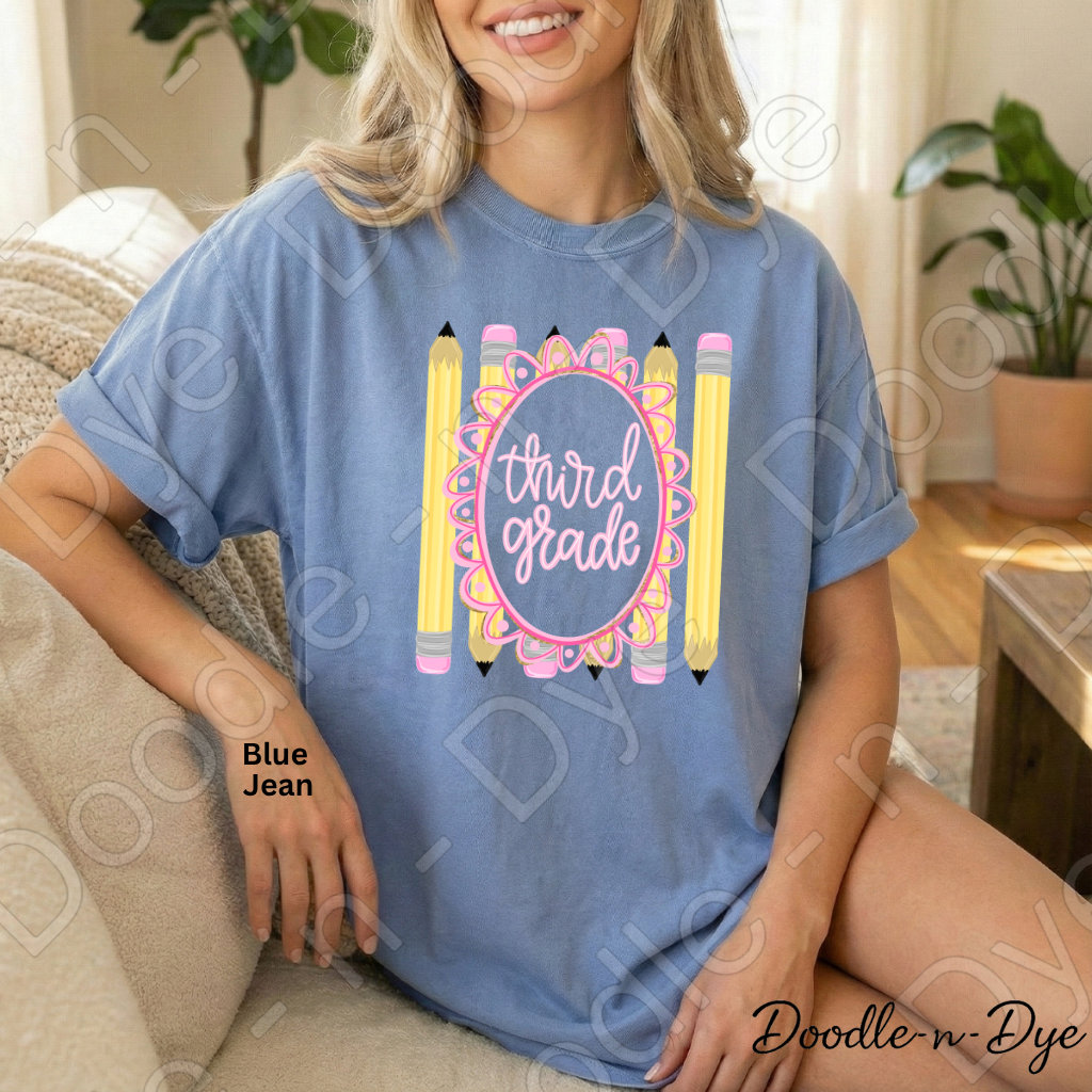 Third Grade Teacher Shirt, Third Grade Comfort Colors Teacher Tee, Grade Level Third Grade Teacher Shirt, Teacher Gift, Back to School Teacher Tee
