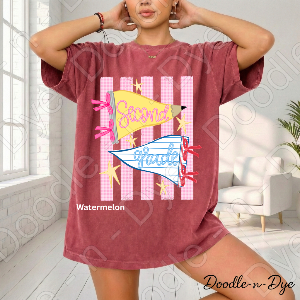 Second Grade Teacher Shirt – Comfort Colors Second Grade Tee, Back to School Teacher Grade Level Apparel