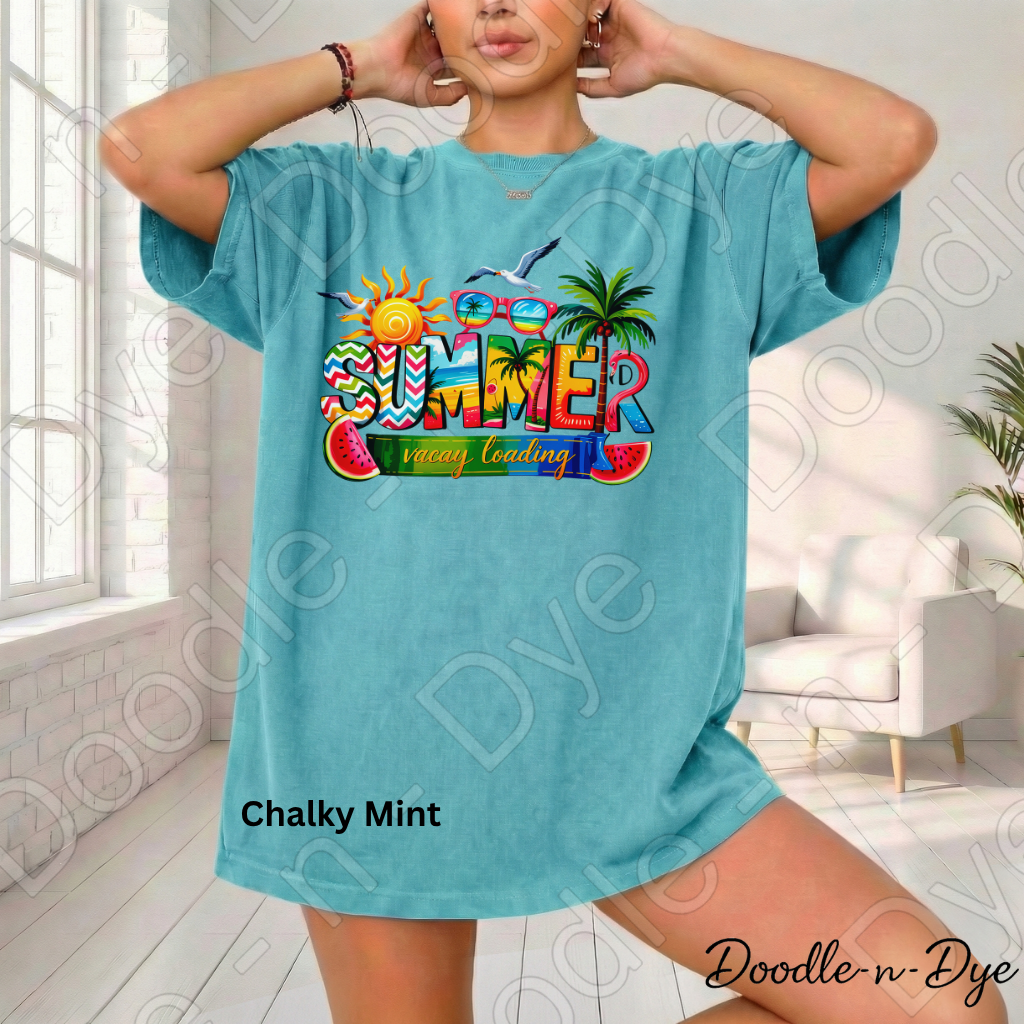 Teacher Summer Vacation Loading Tee, Vacay Loading Comfort Colors Shirt, Mom Summer Tshirt, Teacher & Mom Summer Tee, Summer Shirt for Teachers