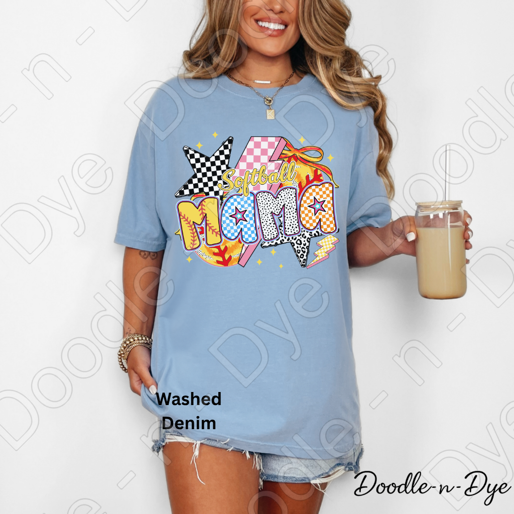 Softball Mama Comfort Colors Tee, Softball Mom Shirt, Game Day Softball T-Shirt, Softball Season Tshirt, Tournament Mama Tee, Gift for Her, Gift for Mom