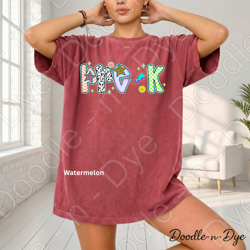 Pre-K Teacher Shirt – Comfort Colors Preschool Teacher Tee, Early Childhood Educator Back to School Shirt