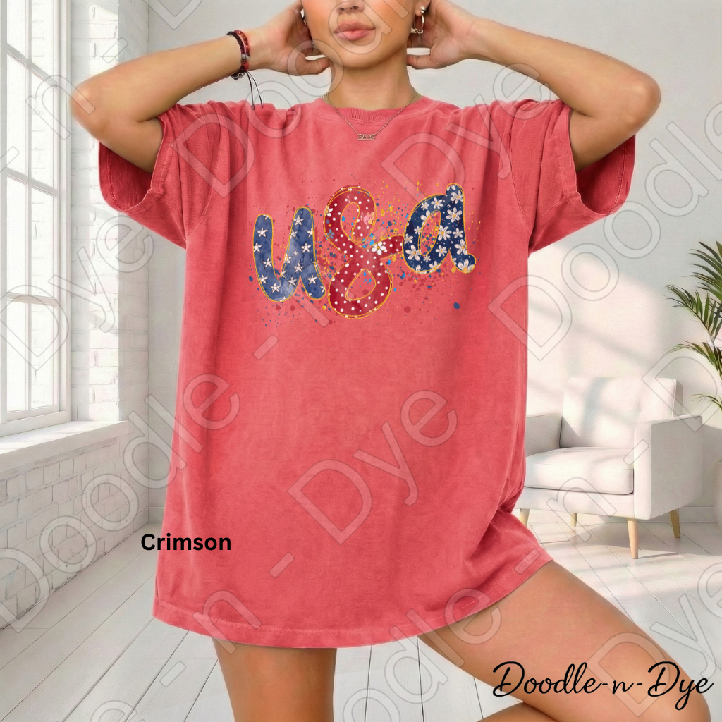 USA Fireworks Shirt – Patriotic Red White Blue Comfort Colors Tee - July 4th T-Shirt - Independence Day Tshirt
