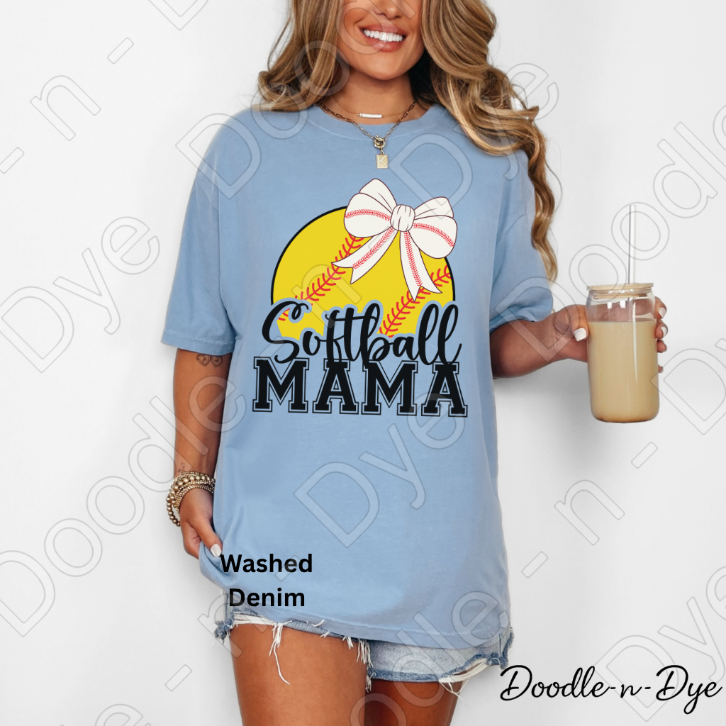 Softball Mama Comfort Colors Tee, Softball Mom Shirt, Game Day Softball Mama Shirt, Softball Season T-Shirt, Softball Travel Ball Tshirt