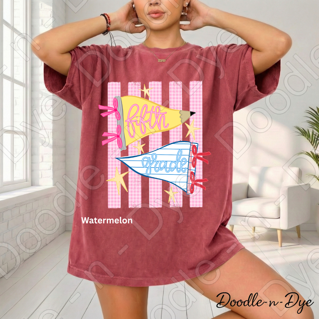 Fifth Grade Teacher Shirt – Comfort Colors Fifth Grade Tee, Back to School Teacher Grade Level Apparel