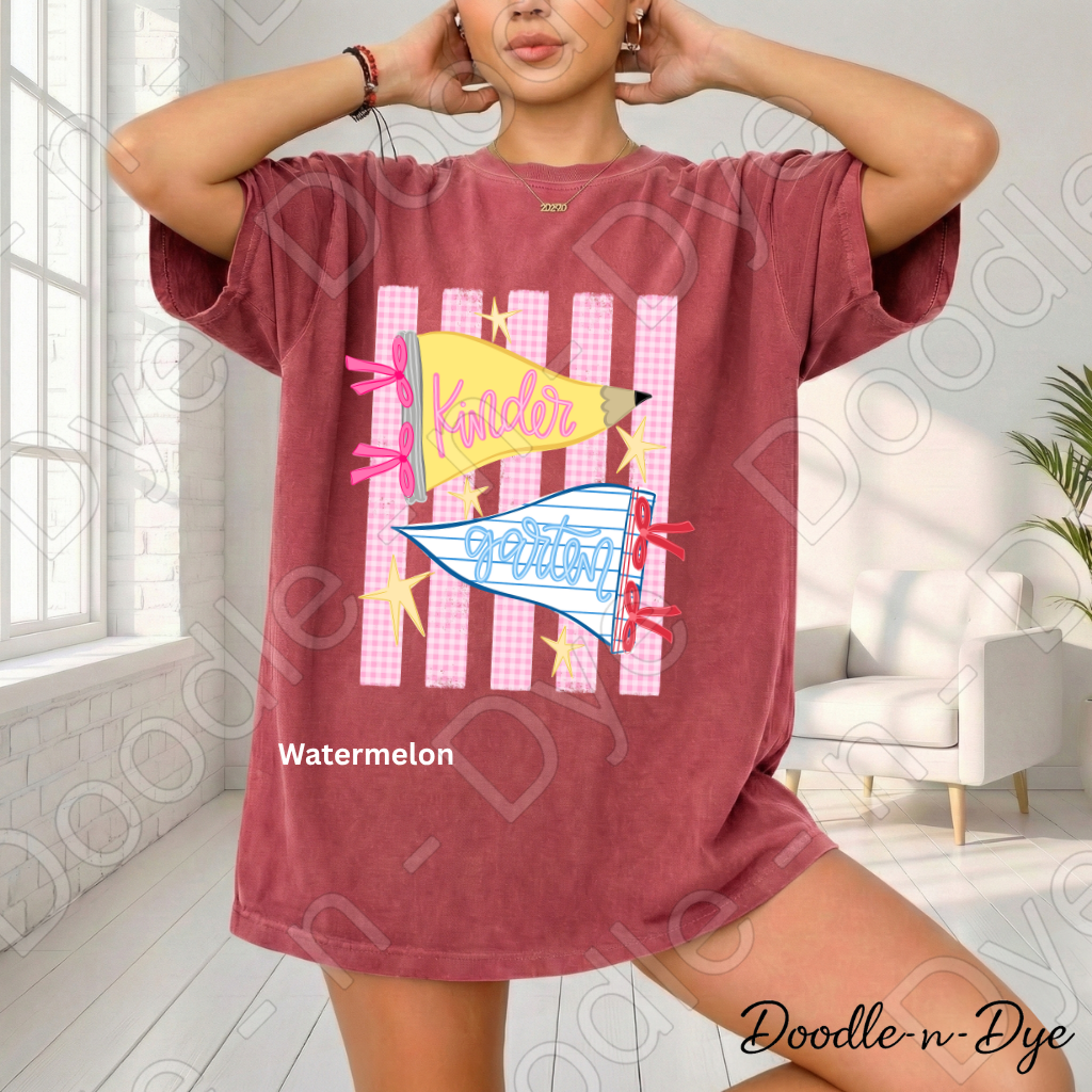 Kindergarten Teacher Shirt – Comfort Colors Kindergarten Tee, Back to School Teacher Grade Level Apparel