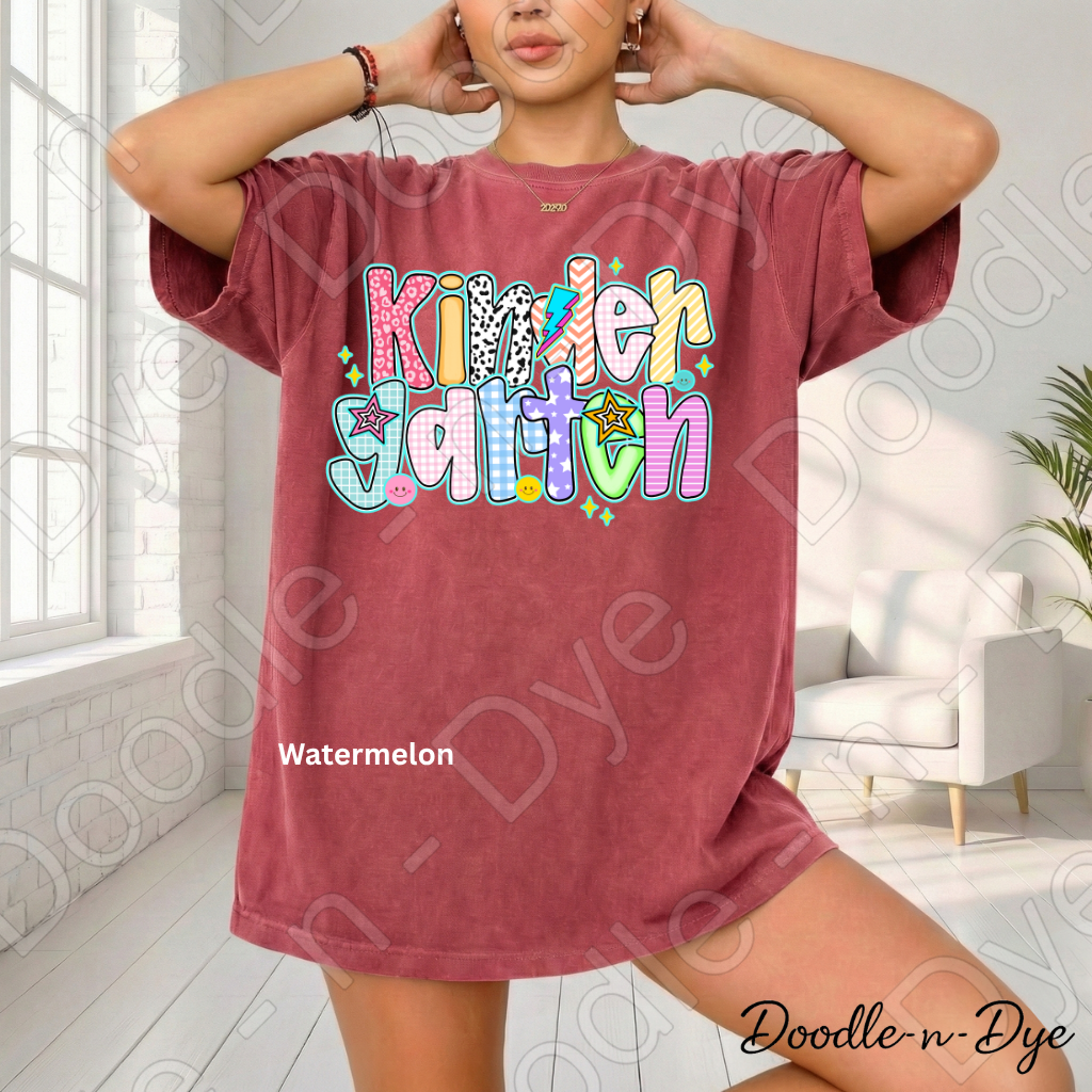 Kindergarten Teacher Shirt – Comfort Colors Kindergarten Tee, Back to School Early Education Apparel