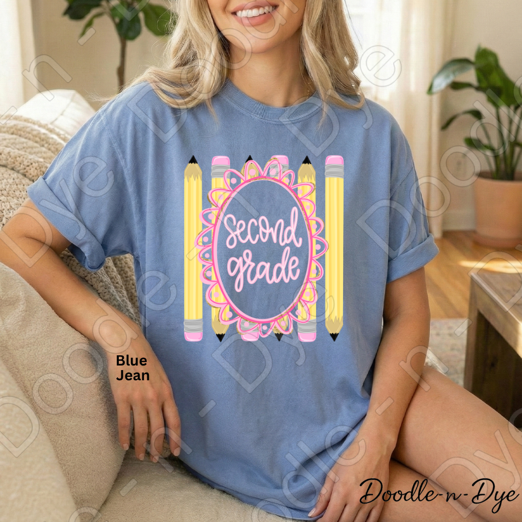 Second Grade Teacher Shirt, Second Grade Comfort Colors Teacher Tee, Grade Level Second Grade Teacher Shirt, Teacher Gift, Back to School Teacher Tee