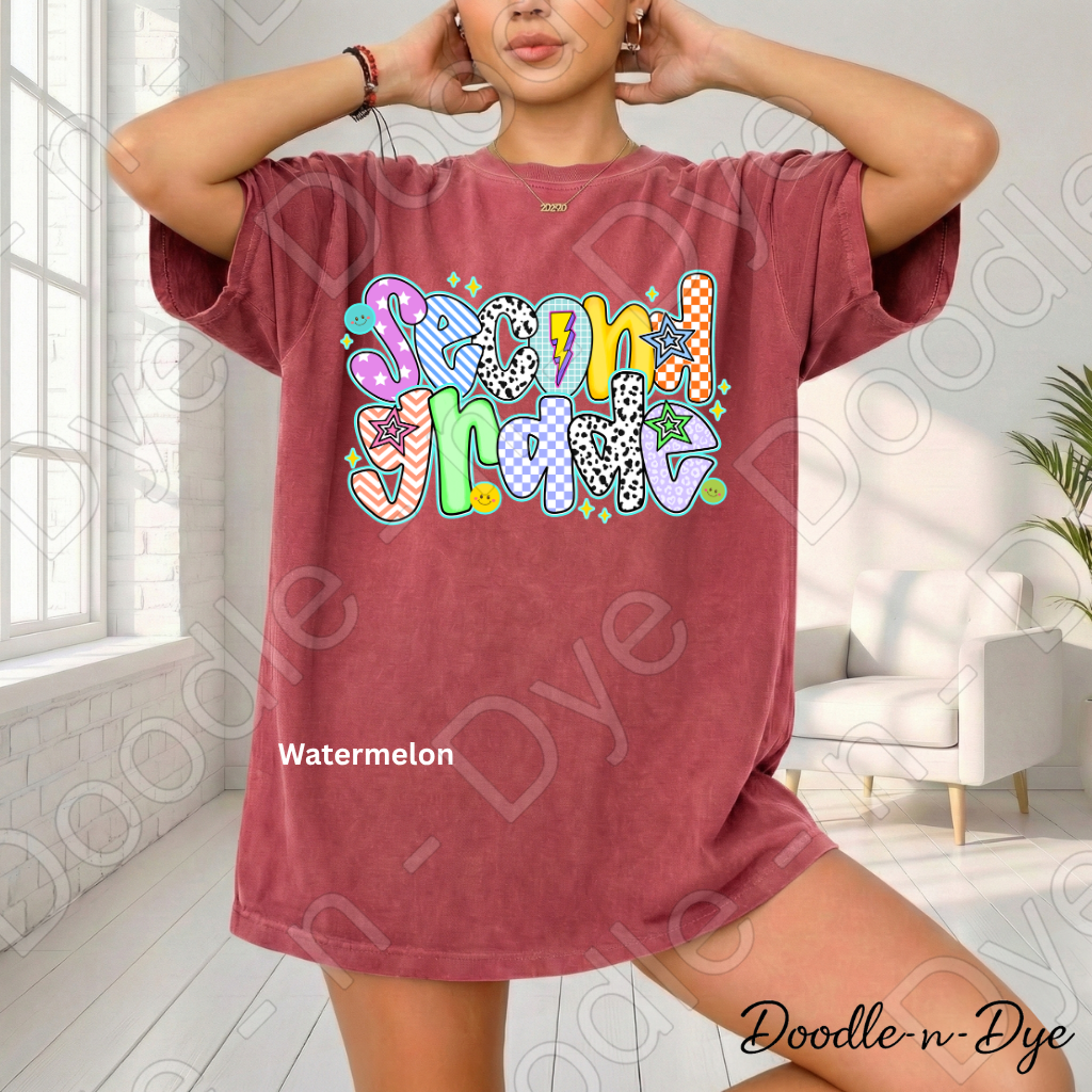 Second Grade Teacher Shirt – Comfort Colors Second Grade Tee, Back to School Elementary Teacher Apparel