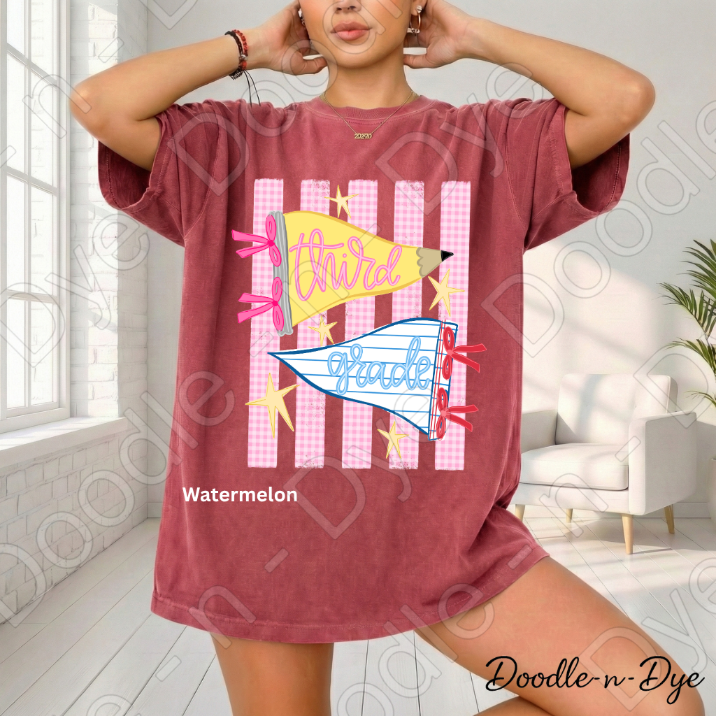 Third Grade Teacher Shirt – Comfort Colors Third Grade Tee, Back to School Teacher Grade Level Apparel