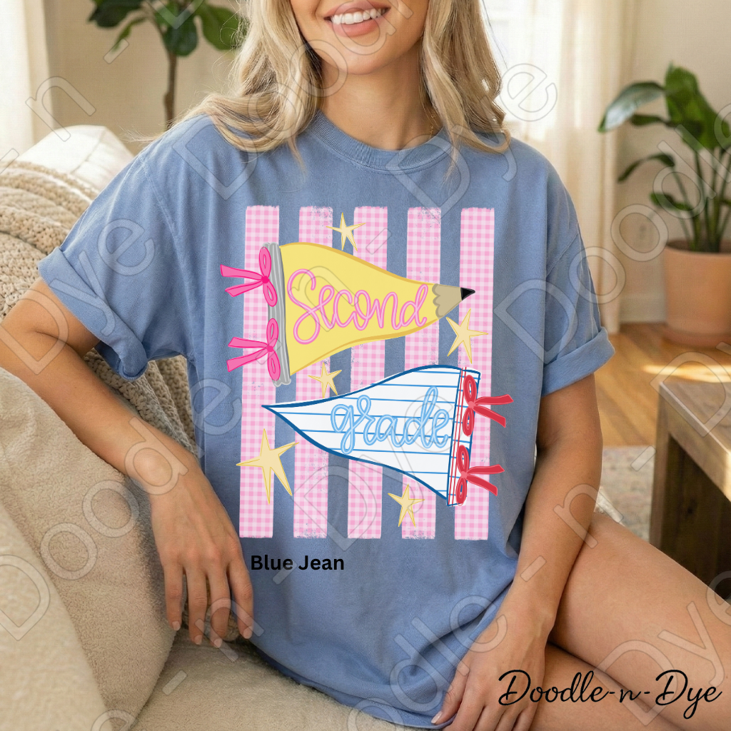 Second Grade Teacher Shirt – Comfort Colors Second Grade Tee, Back to School Teacher Grade Level Apparel