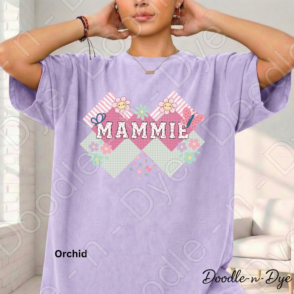 Mammie Comfort Colors Tee, Custom Grandmother Tee, Mother's Day Gift to Grandma, Gift for Her, Gift for Grandma