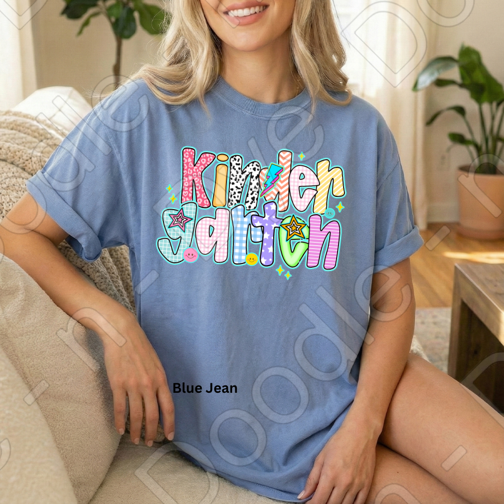 Kindergarten Teacher Shirt – Comfort Colors Kindergarten Tee, Back to School Early Education Apparel