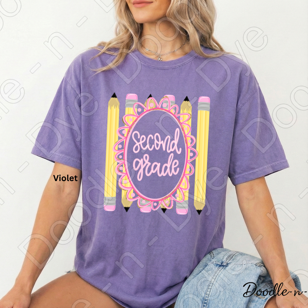 Second Grade Teacher Shirt, Second Grade Comfort Colors Teacher Tee, Grade Level Second Grade Teacher Shirt, Teacher Gift, Back to School Teacher Tee