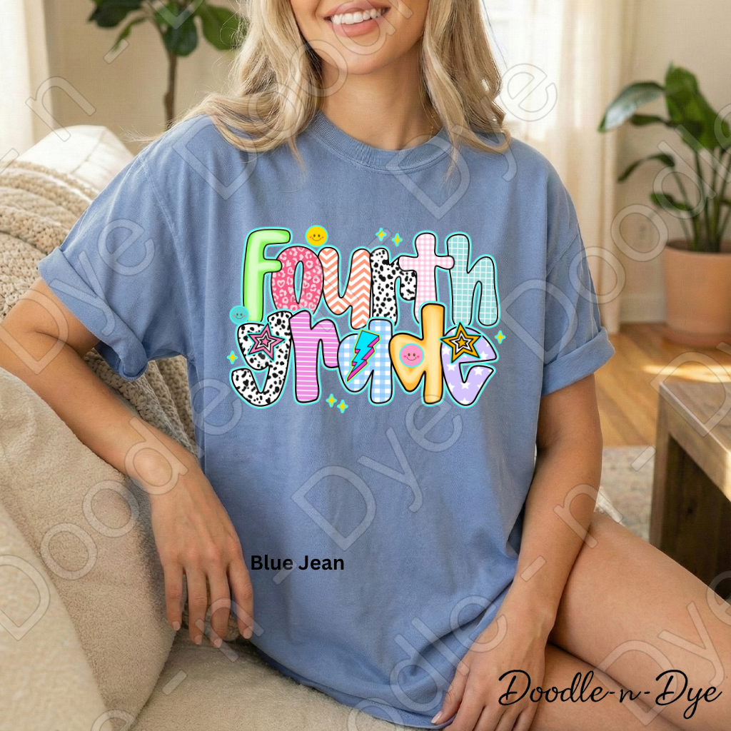 Fourth Grade Teacher Shirt – Comfort Colors Fourth Grade Tee, Back to School Elementary Teacher Apparel