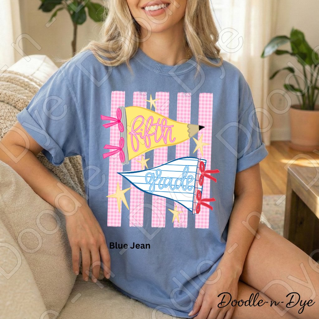 Fifth Grade Teacher Shirt – Comfort Colors Fifth Grade Tee, Back to School Teacher Grade Level Apparel