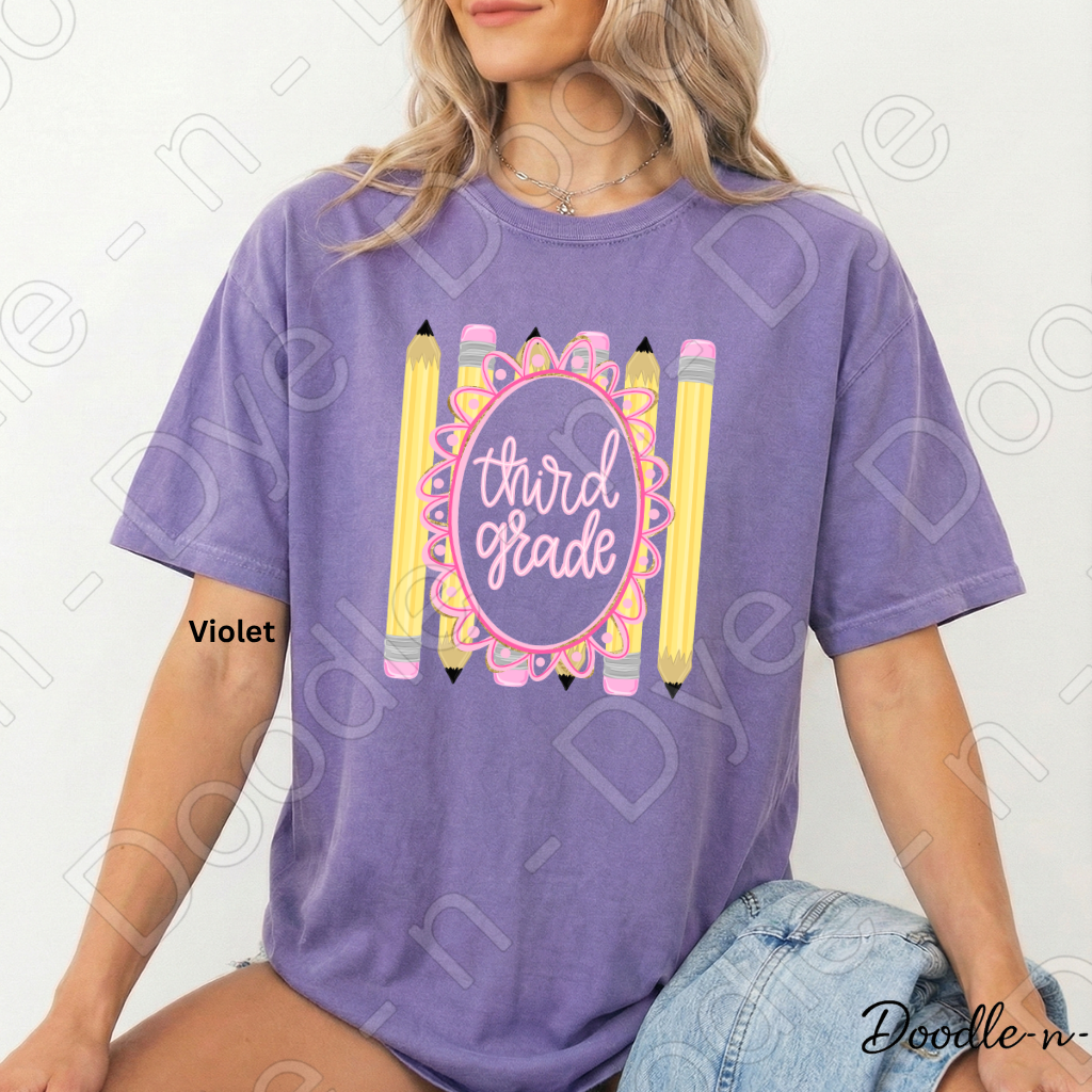 Third Grade Teacher Shirt, Third Grade Comfort Colors Teacher Tee, Grade Level Third Grade Teacher Shirt, Teacher Gift, Back to School Teacher Tee