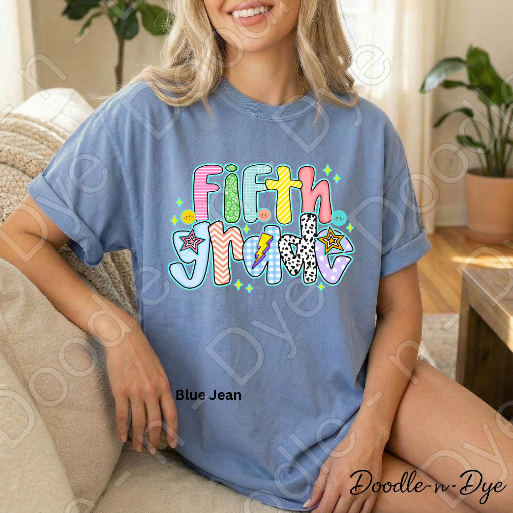Fifth Grade Teacher Shirt – Comfort Colors Fifth Grade Tee, Back to School Elementary Teacher Apparel