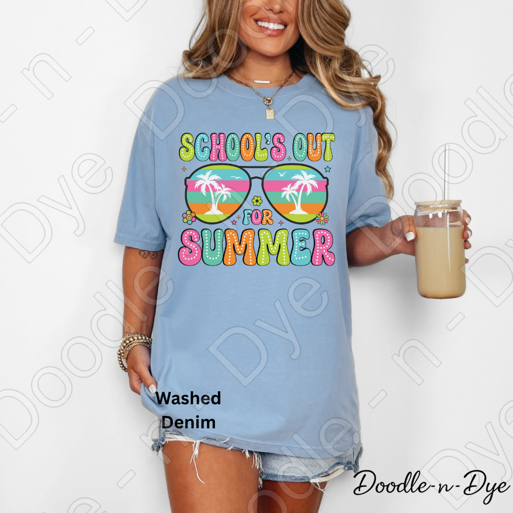 School's Out for Summer Teacher Tee, Comfort Colors Shirt, End of School Teacher Tee, Summer Break Teacher Tee, Gift for Teacher, Teacher Appreciation