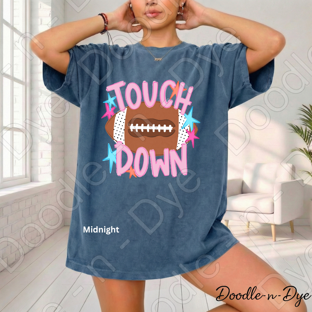 Football Touchdown Shirt, Comfort Colors Football Tee, Game Day Shirt, Football Mom Shirt, Football Fan Tee, Friday Night Lights Shirt