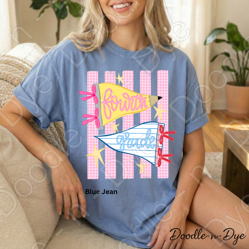Fourth Grade Teacher Shirt – Comfort Colors Fourth Grade Tee, Back to School Teacher Grade Level Apparel