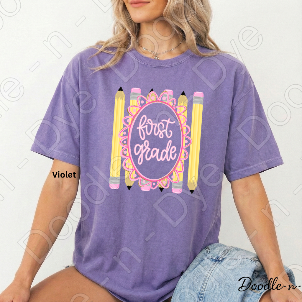 First Grade Teacher Shirt, First Grade Comfort Colors Teacher Tee, Grade Level First Grade Teacher Shirt, Teacher Gift, Back to School Teacher Tee