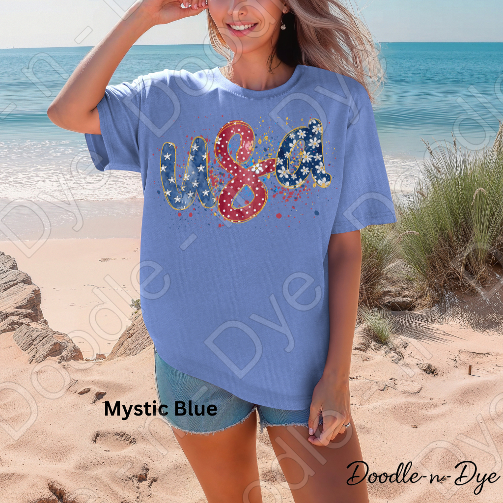 USA Fireworks Shirt – Patriotic Red White Blue Comfort Colors Tee - July 4th T-Shirt - Independence Day Tshirt