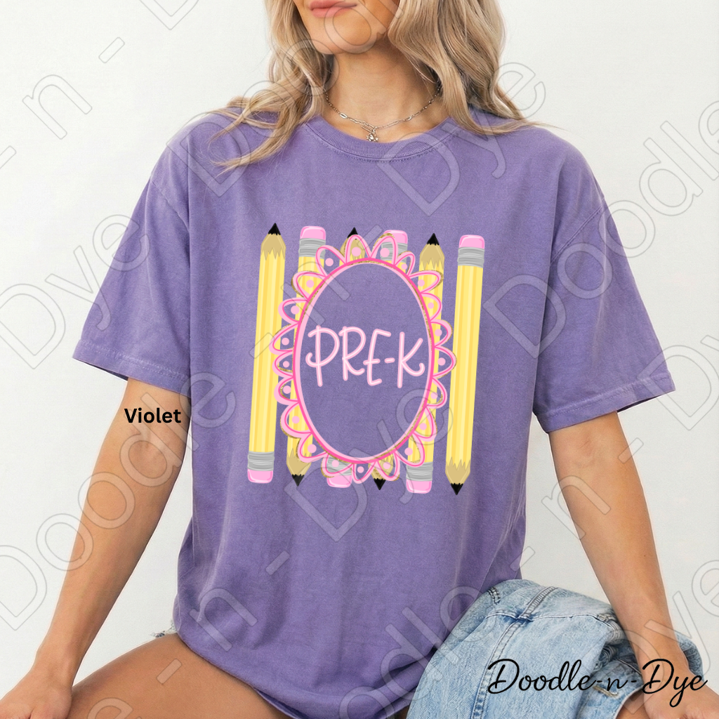 Pre-K Teacher Shirt, Pre-K Comfort Colors Teacher Tee, Grade Level Pre-K Teacher Shirt, Preschool Teacher Gift, Back to School Teacher Tee