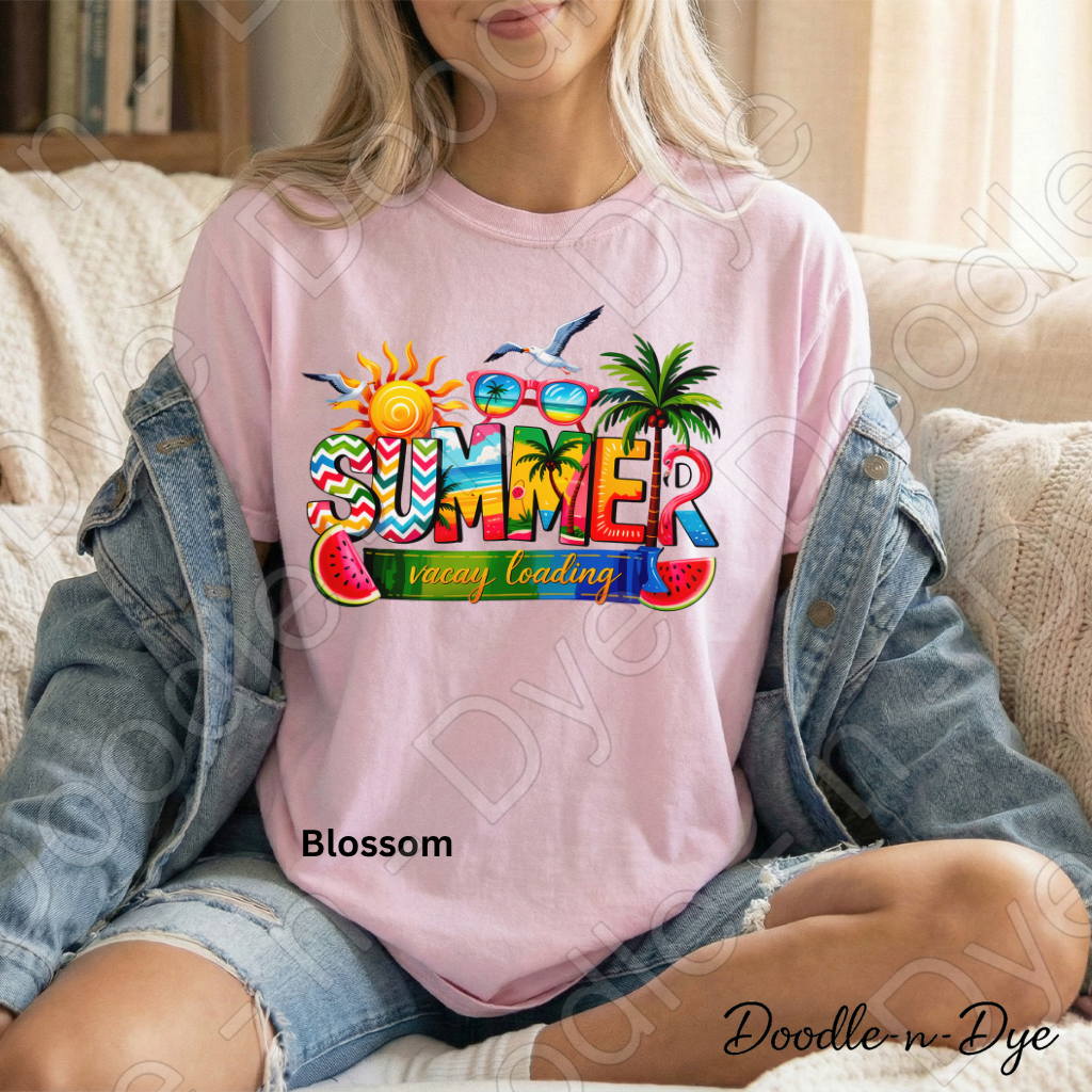 Teacher Summer Vacation Loading Tee, Vacay Loading Comfort Colors Shirt, Mom Summer Tshirt, Teacher & Mom Summer Tee, Summer Shirt for Teachers