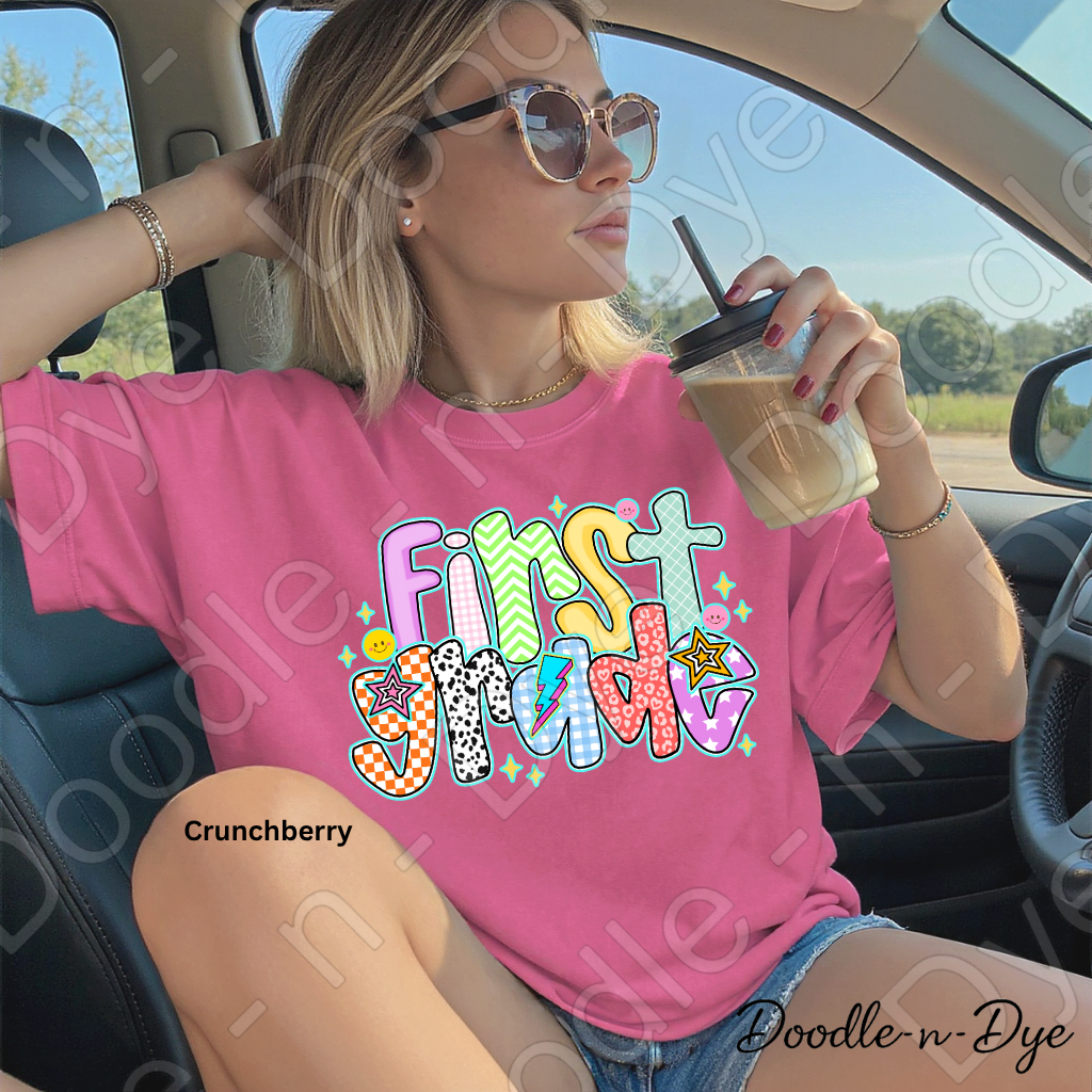 First Grade Teacher Shirt – Comfort Colors First Grade Tee, Back to School Elementary Teacher Apparel