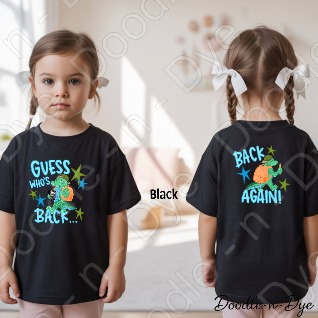 Youth Guess Who's Back Boys Shirt, Back Again Youth Shirt, Funny Back to School Tee, Youth Comfort Colors 9018, First Day of School Shirt